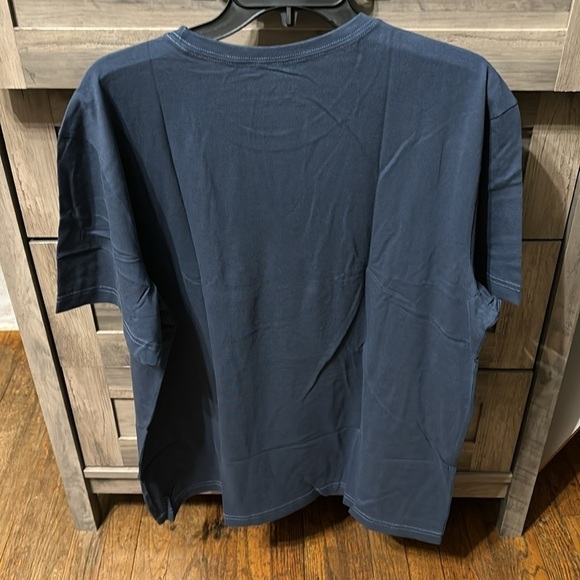 NWT! LIFE IS GOOD MEN'S LARGE Vintage NAVY BLUE JAKE & Rocket RIDE ON Sled Tee - Picture 2 of 13